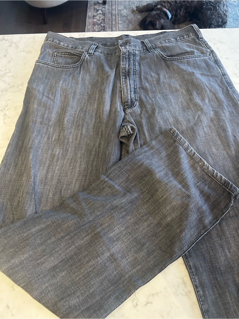 Z Zegna Men's Relaxed Gray Jeans